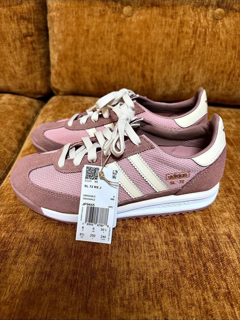 adidas SL 72 RS Sneakers Pink & Cream US 6.5 NWT